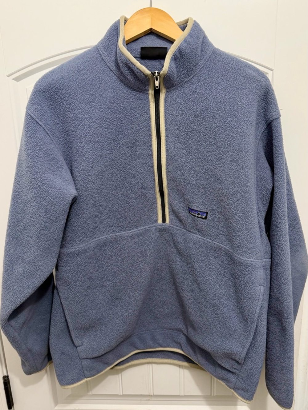 Vintage 1999 Patagonia Men’s Synchilla, Size Large, Light Blue W/ Minor Wear